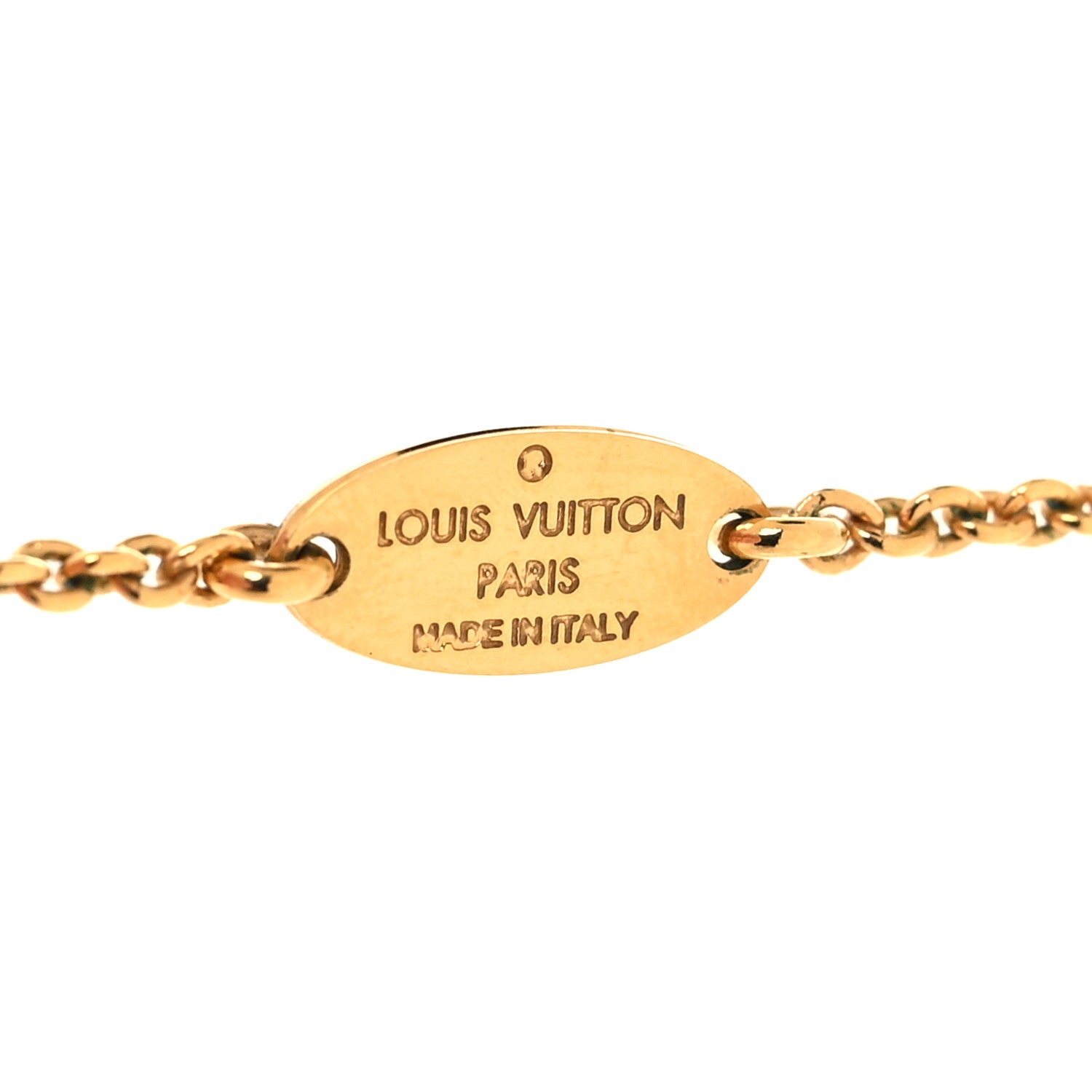 Louis Vuitton Brass Essential V Necklace Gold 5 of 6