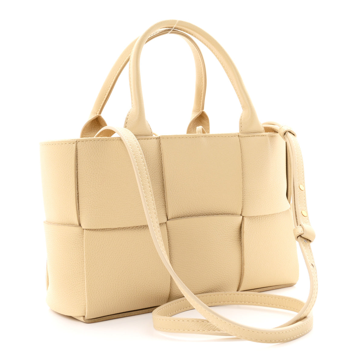 Bottega Veneta Grained Calfskin Maxi Intrecciato Mini Arco Tote Porridge 3 of 9