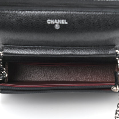 Chanel Caviar Quilted Wallet On Chain WOC Black 5 of 10