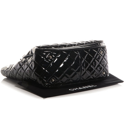 Chanel Patent Quilted Chic and Glitter Large Tote Black 4 of 7