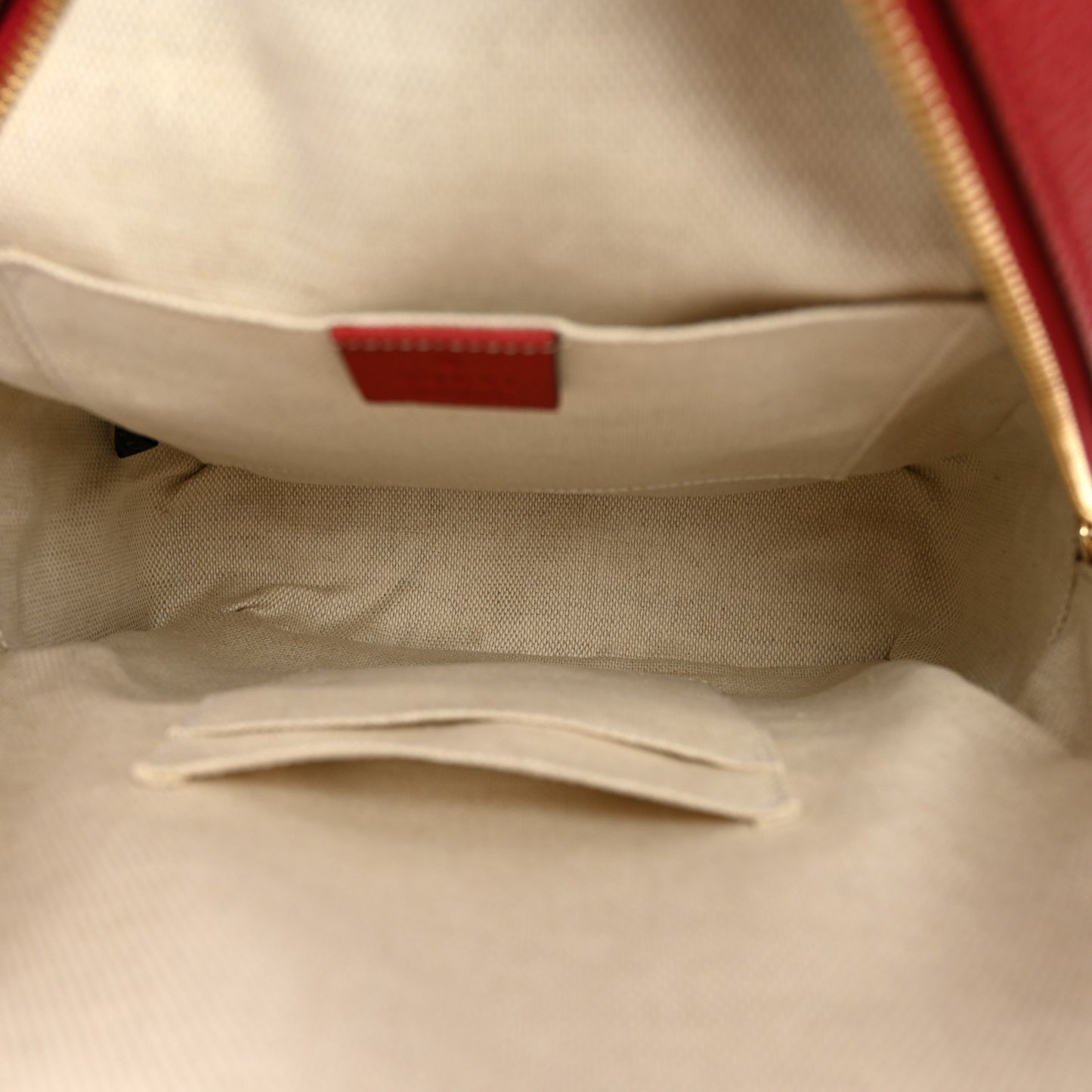 Pebbled Calfskin Soho Chain Backpack Hibiscus Red