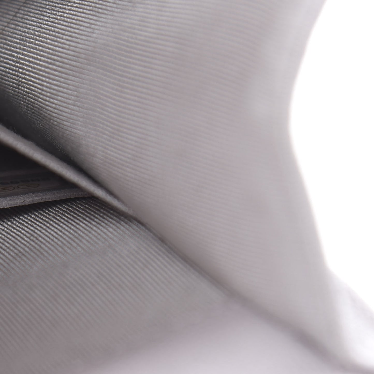 Caviar Quilted North South Boy Flap Light Grey