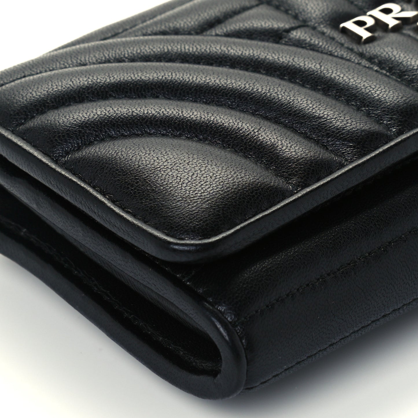 Soft Calfskin Diagramme Continental Wallet Black