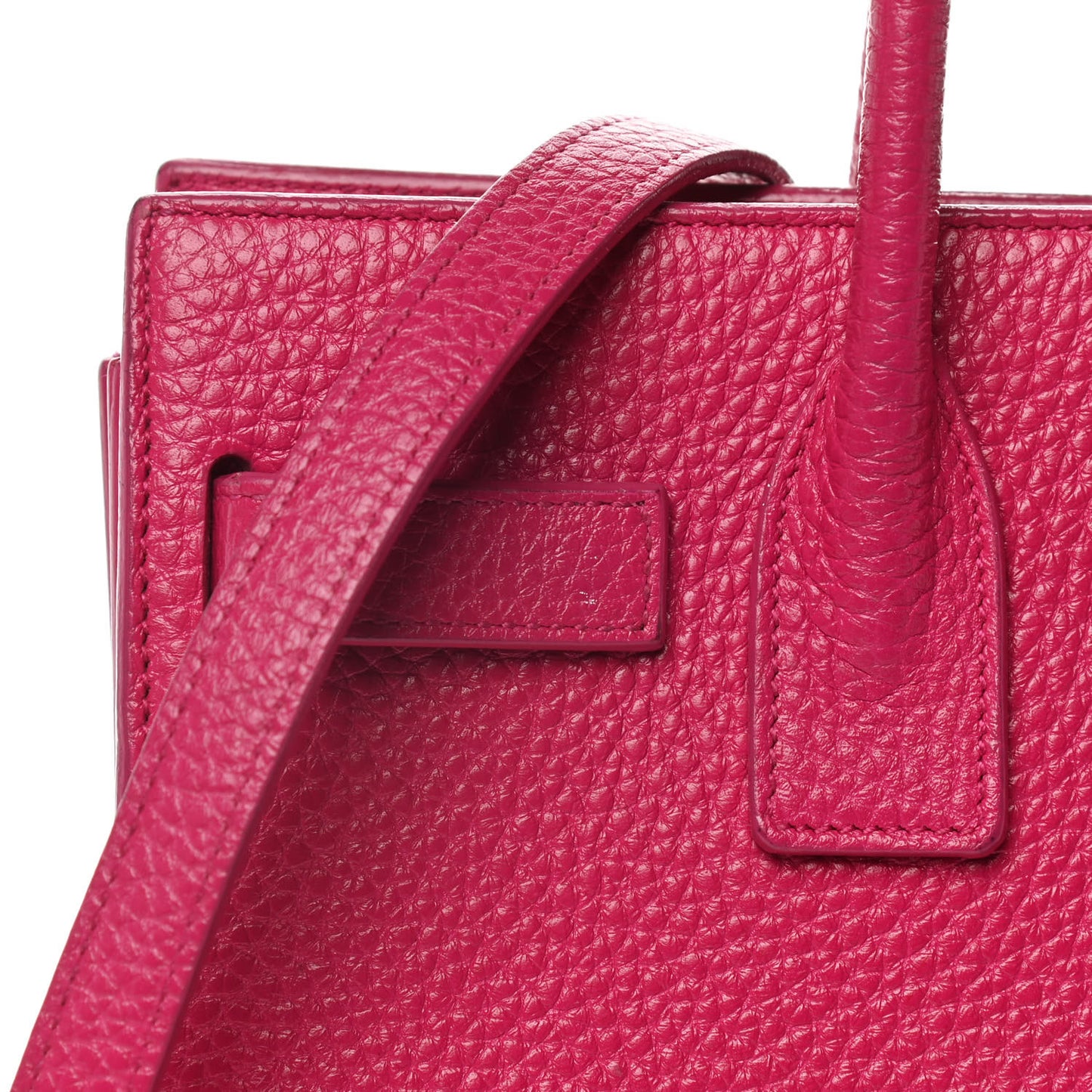 Grained Calfskin Baby Sac De Jour Lipstick Fuchsia