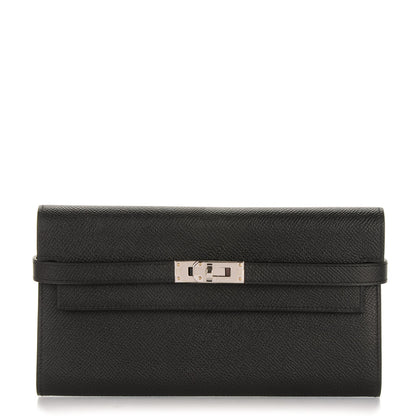 Hermes Epsom Kelly Longue Wallet Black 1 of 11