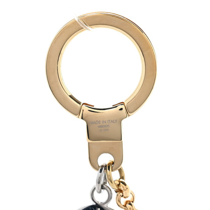 Louis Vuitton Metal Monogram Vivienne Best Friend Bag Charm Key Holder Gold Silver 3 of 4