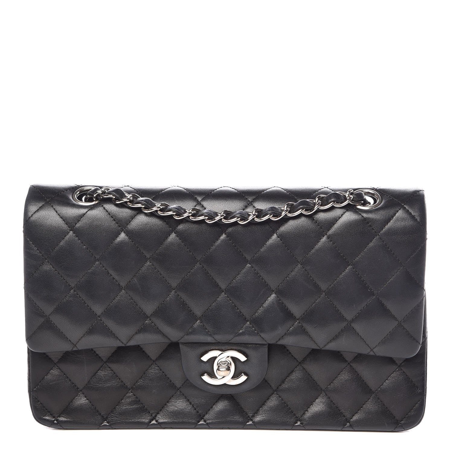 Chanel Lambskin Quilted Medium Double Flap Black 1 of 19