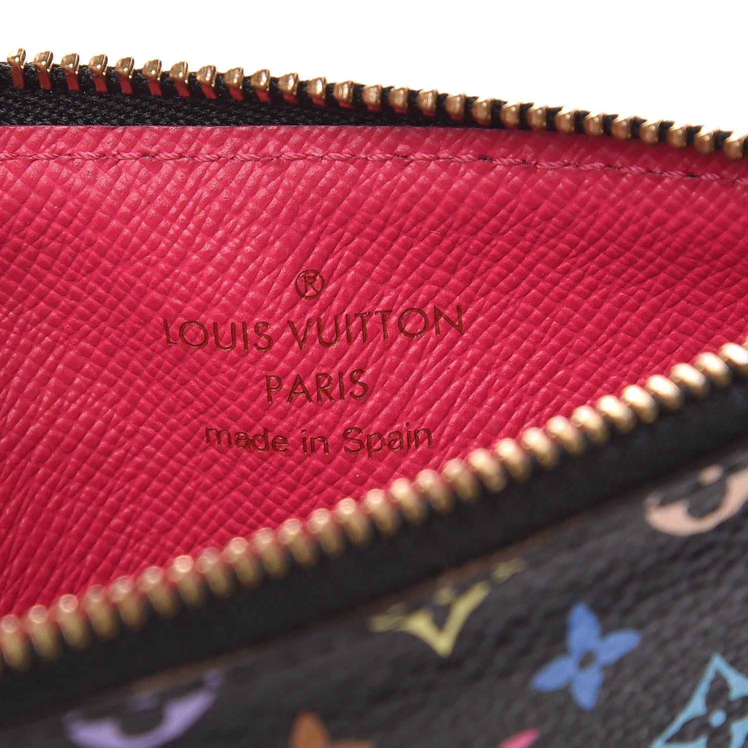Louis Vuitton Monogram Multicolor Key Pouch Black Grenade 6 of 7