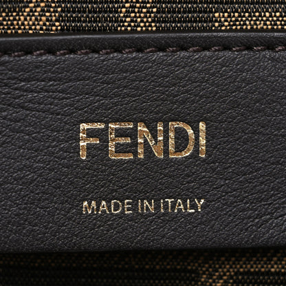 Fendi Vitello King Plexiglass Logo Embossed Mini By The Way Top Handle Boston Bag Caramello 7 of 10