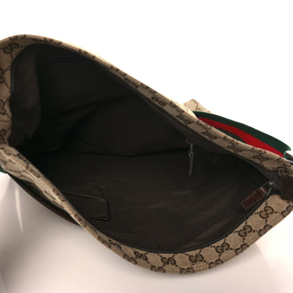 Gucci Monogram Web Medium Flat Messenger Bag Brown 5 of 9