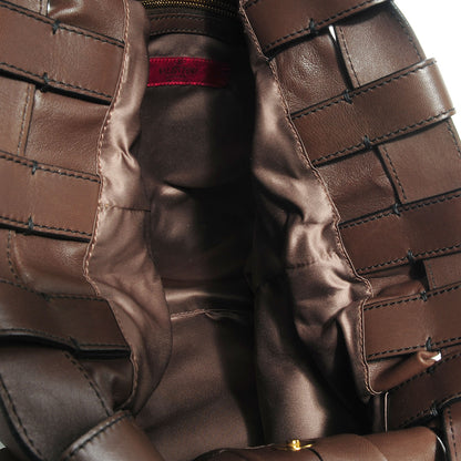 Valentino Garavani Nappa Leather Rose Vertigo Tote Brown 6 of 8