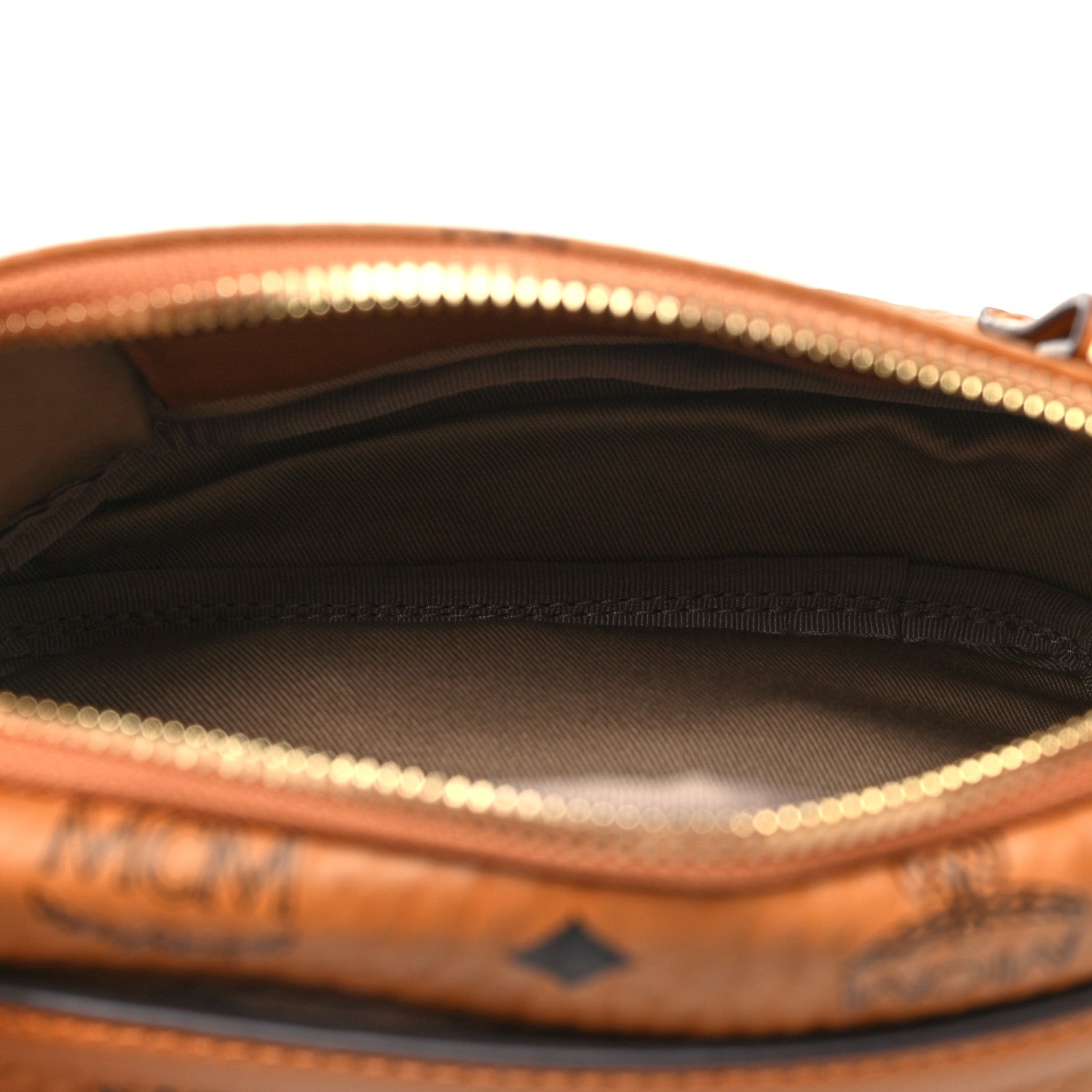 MCM Visetos Small Crossbody Bag Cognac 5 of 10