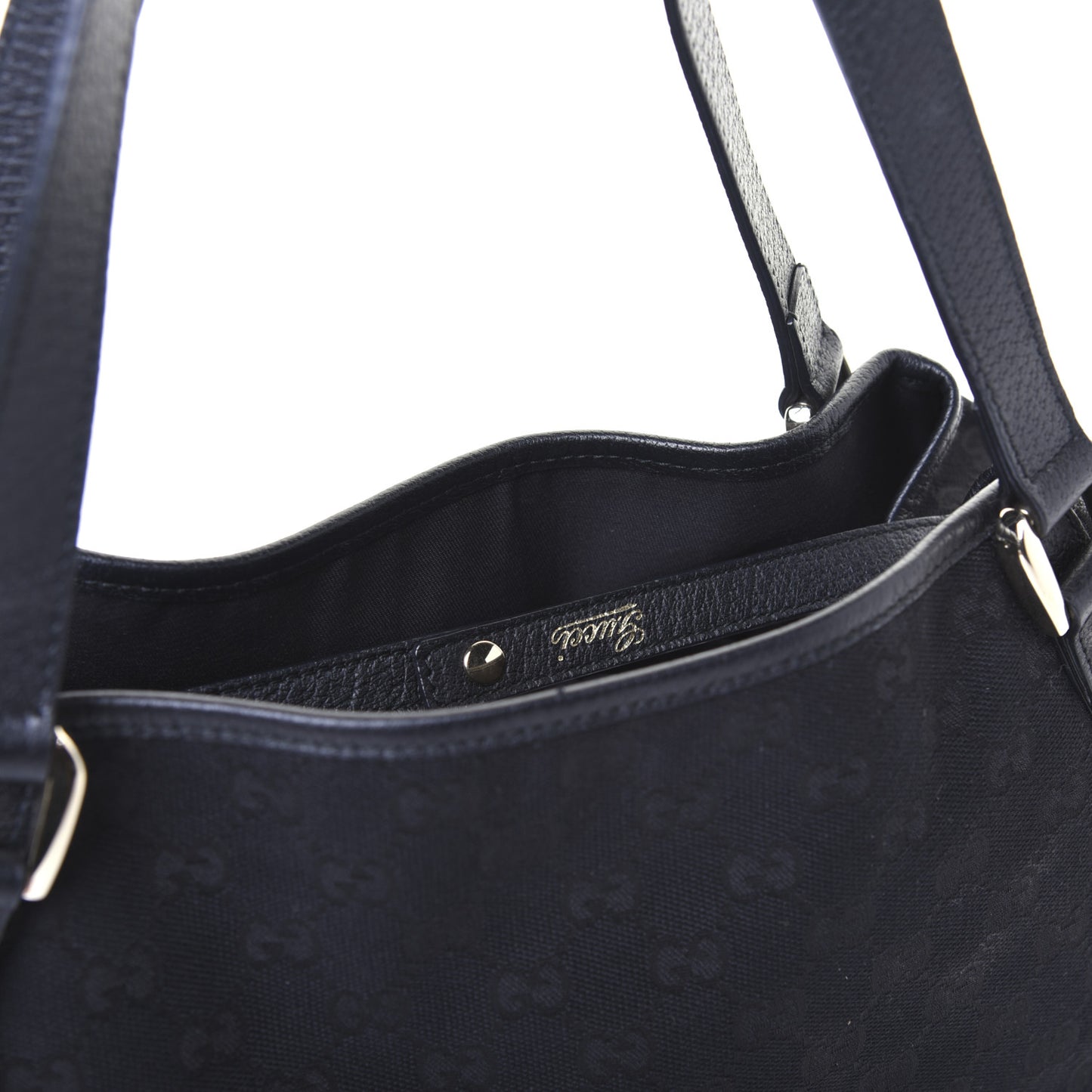 Monogram Medium Abbey Shoulder Bag Black