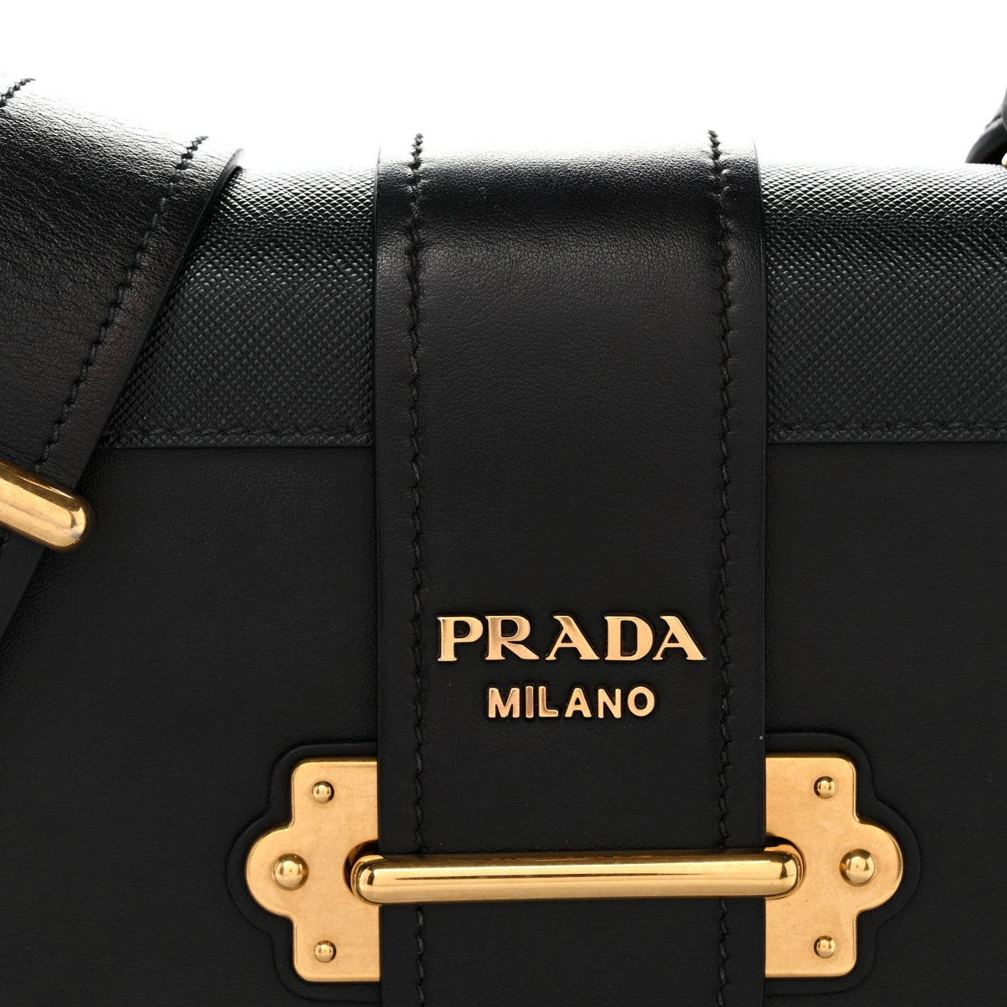 City Calf Saffiano Cahier Bag Black