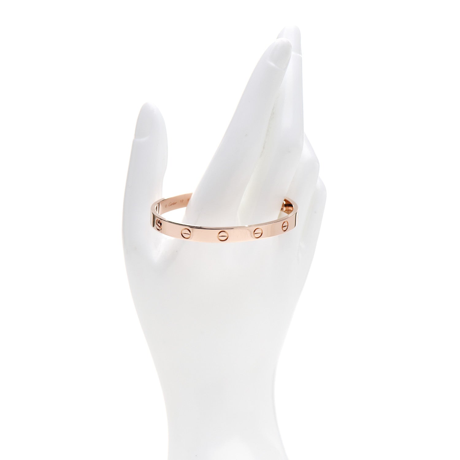 Cartier 18K Pink Gold LOVE Bracelet 17 2 of 7