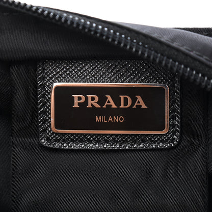 Prada Nylon Flat Messenger Bag Black 6 of 8