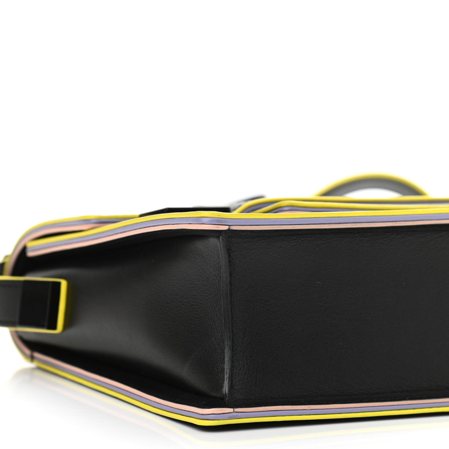 Delvaux Supple Calfskin Madame Ruban Shoulder Bag Black Rainbow 9 of 10