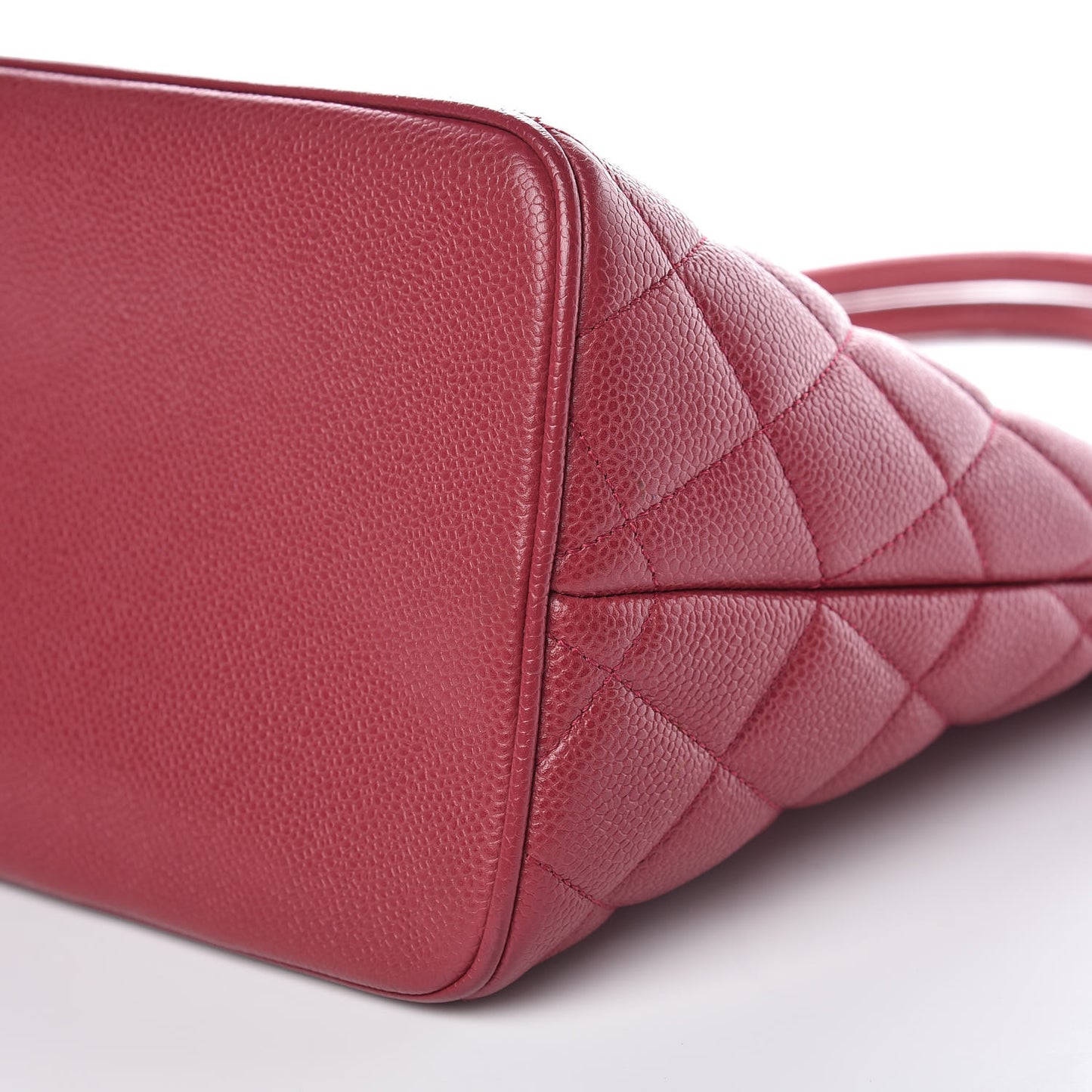 Caviar Quilted Medallion Tote Dark Pink