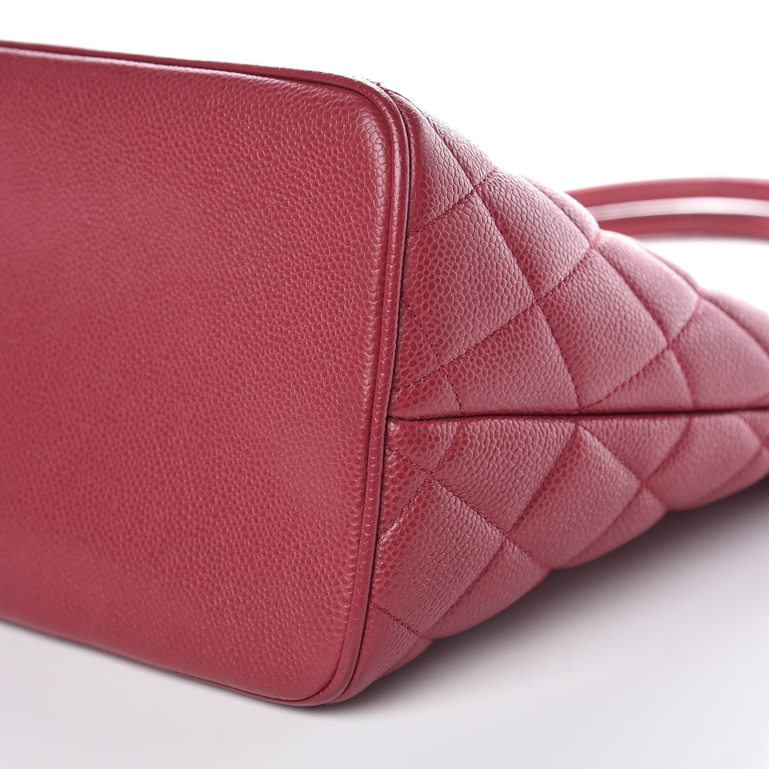 Chanel Caviar Quilted Medallion Tote Dark Pink 9 of 10