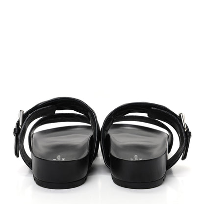 Louis Vuitton Calfskin New Wave Bom Dia Mule Sandals 38 Black 7 of 10