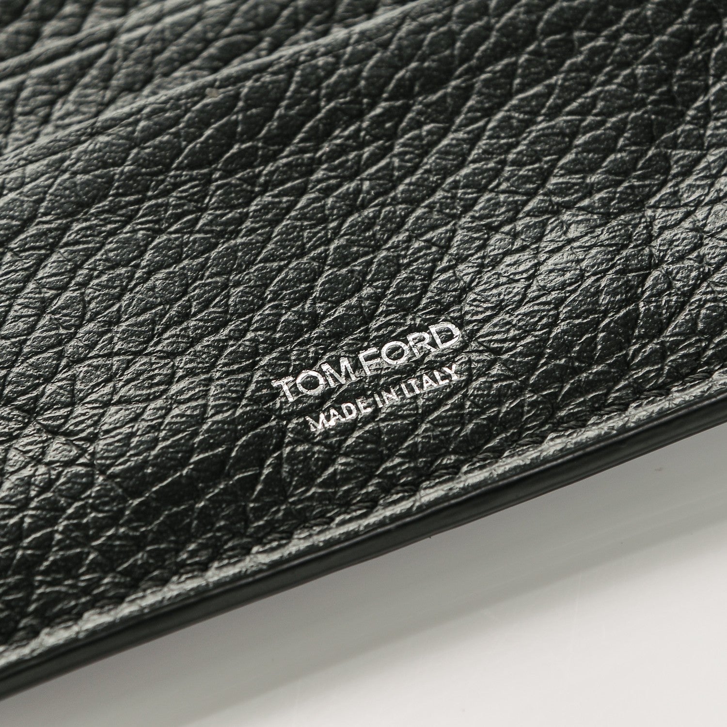 Tom Ford Grained Calfskin Open Side Card Holder Black 6 of 6
