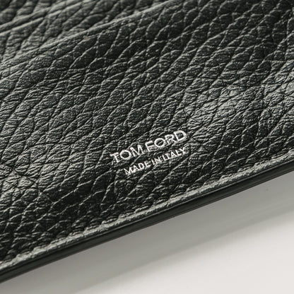 Tom Ford Grained Calfskin Open Side Card Holder Black 6 of 6
