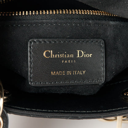 Christian Dior Lambskin Cannage Mini Lady Dior Black 6 of 10