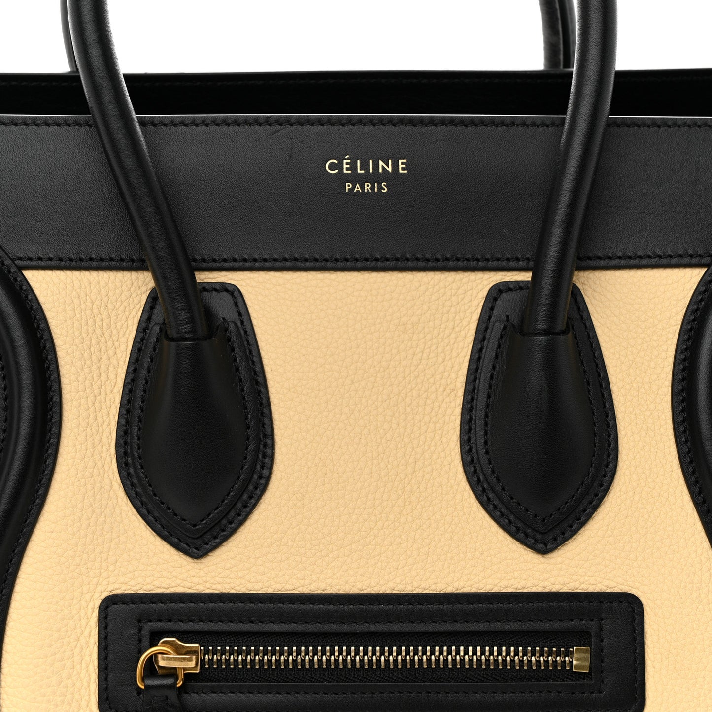 Canvas Smooth Calfskin Micro Tri-Color Luggage Teal