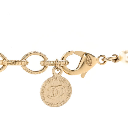 Chanel Pearl CC 100th Anniversary Necklace Light Gold 5 of 6
