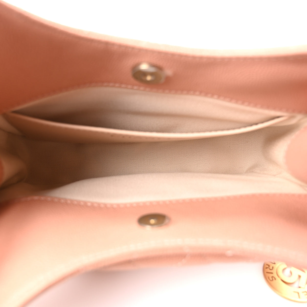 Caviar Quilted Small Wavy CC Hobo Coral