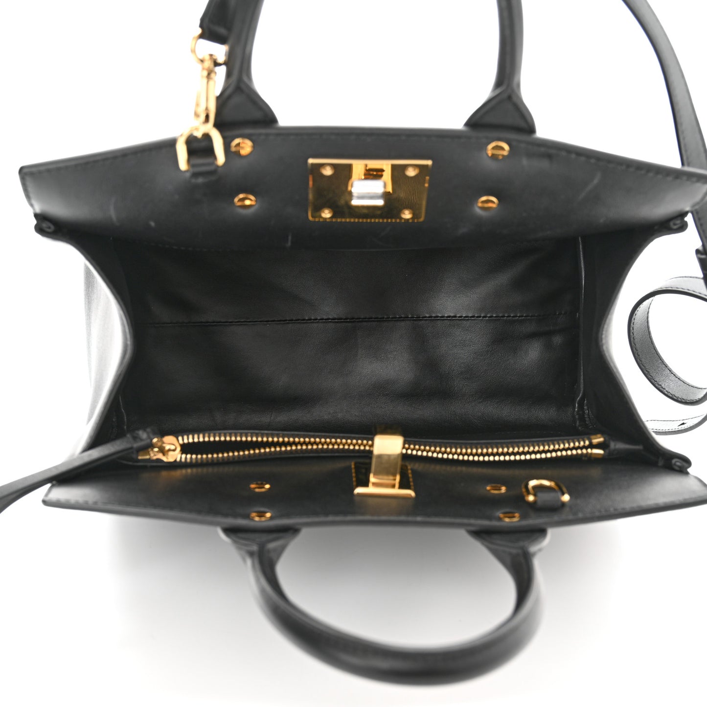 Calfskin Medium Studio Bag Black