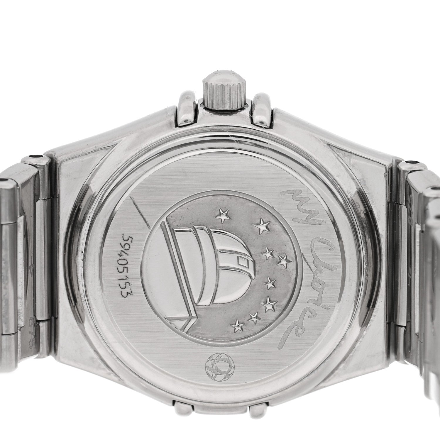 Omega Stainless Steel Diamond Bezel Mother of Pearl 22mm Constellation My Choice Quartz Watch 1465.71.00 4 of 4