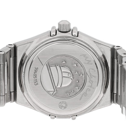 Omega Stainless Steel Diamond Bezel Mother of Pearl 22mm Constellation My Choice Quartz Watch 1465.71.00 4 of 4