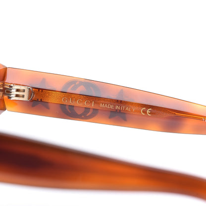 Gucci Round Frame GG Star Sunglasses GG0207S Tortoiseshell 7 of 9