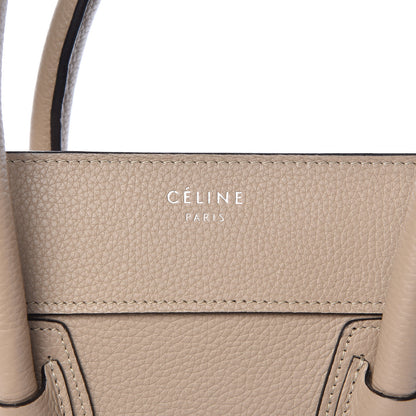 Celine Drummed Calfskin Mini Luggage Dune 16 of 16