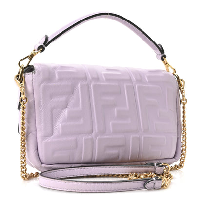 Fendi Nappa FF 1974 Embossed Mini Baguette Anemone 3 of 10