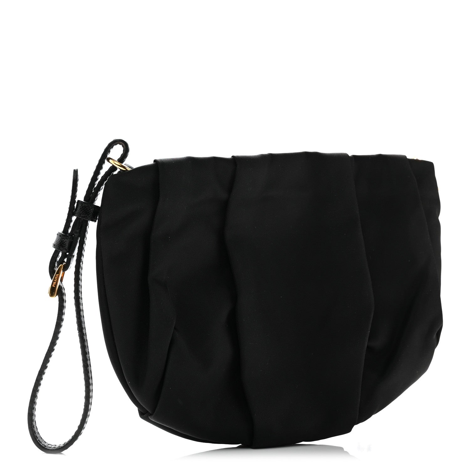 Prada Tessuto Nylon Bow Wristlet Black 3 of 8