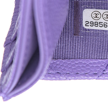 Chanel Caviar Quilted Card Holder Purple 7 of 8