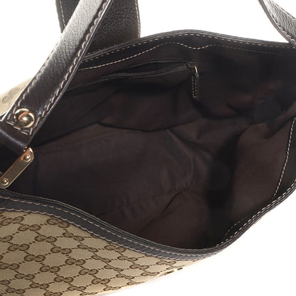 Gucci Monogram Large New Ladies Web Hobo Dark Brown 5 of 9