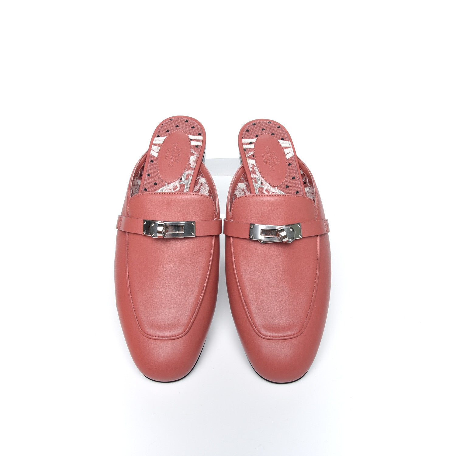 Hermes Calfskin Oz Mules 39 Rouge Blush 5 of 9