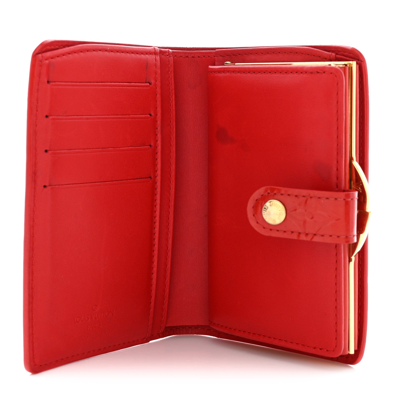 Louis Vuitton Vernis French Purse Wallet Pomme D'Amour 5 of 15