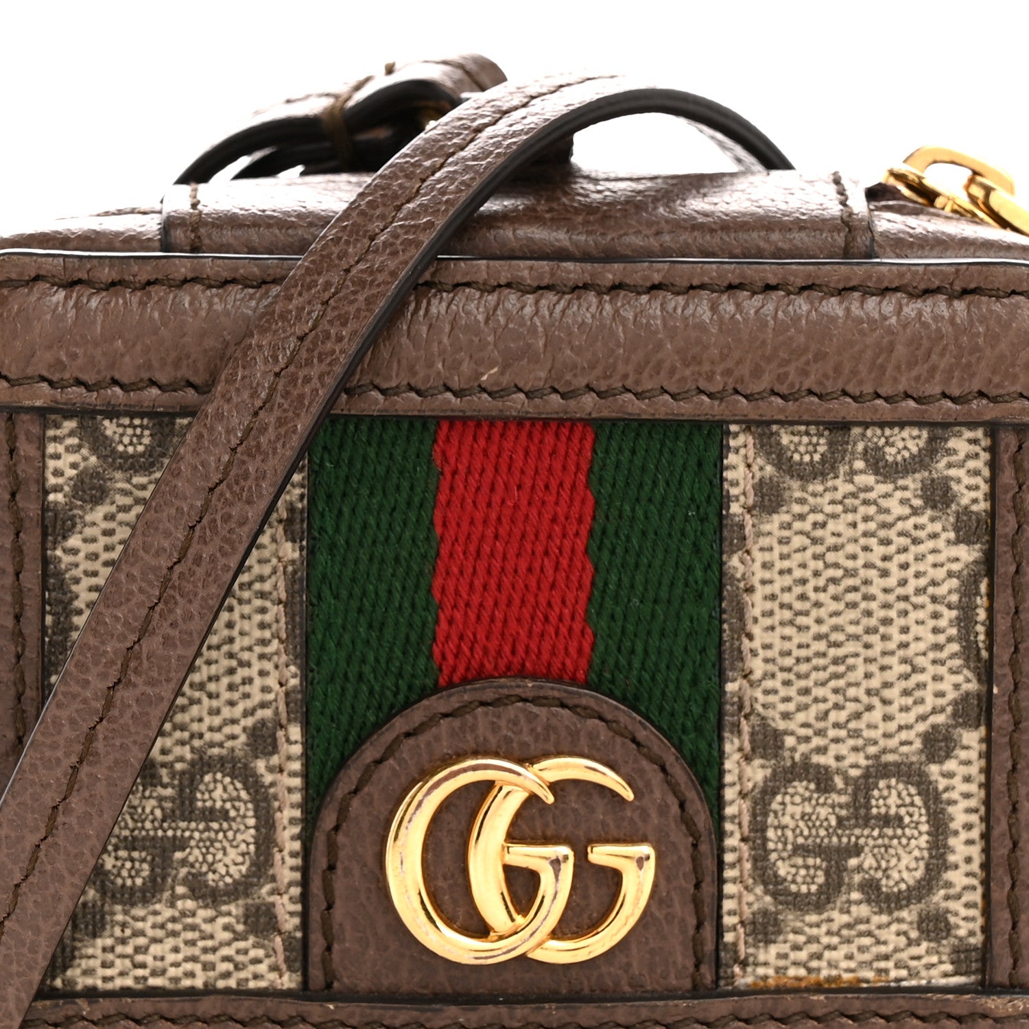 Gucci GG Supreme Monogram Textured Dollar Calfskin Web Ophidia AirPods Pro Case Beige Ebony New Acero 7 of 11