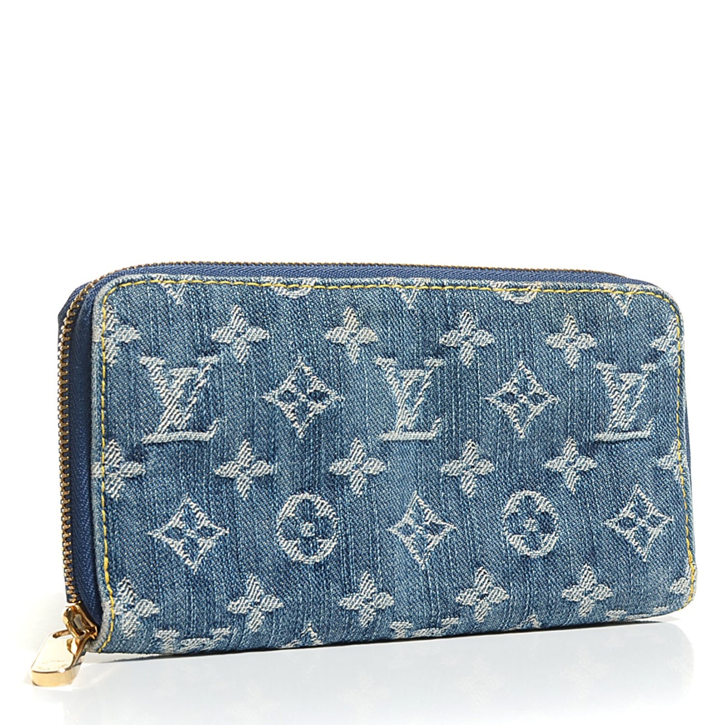 Monogram Denim Zippy Wallet Blue