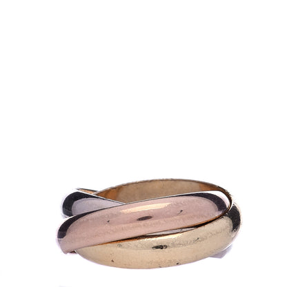 Cartier 18K Pink Yellow White Gold Trinity Ring 52 6 1 of 7
