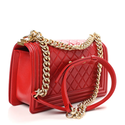 Chanel Lambskin Quilted Medium Boy Flap Red 3 of 12