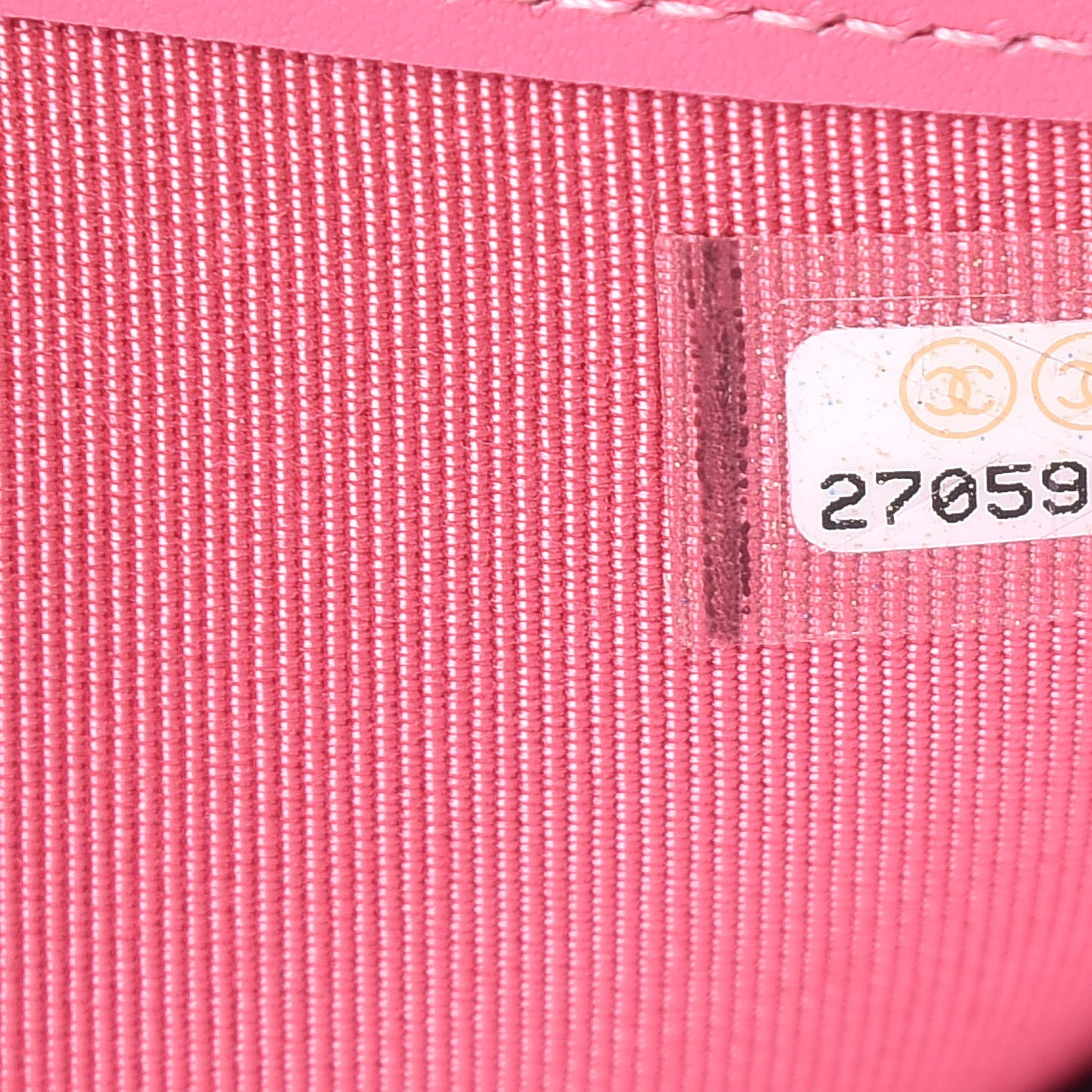 Caviar Quilted Compact Flap Wallet Pink