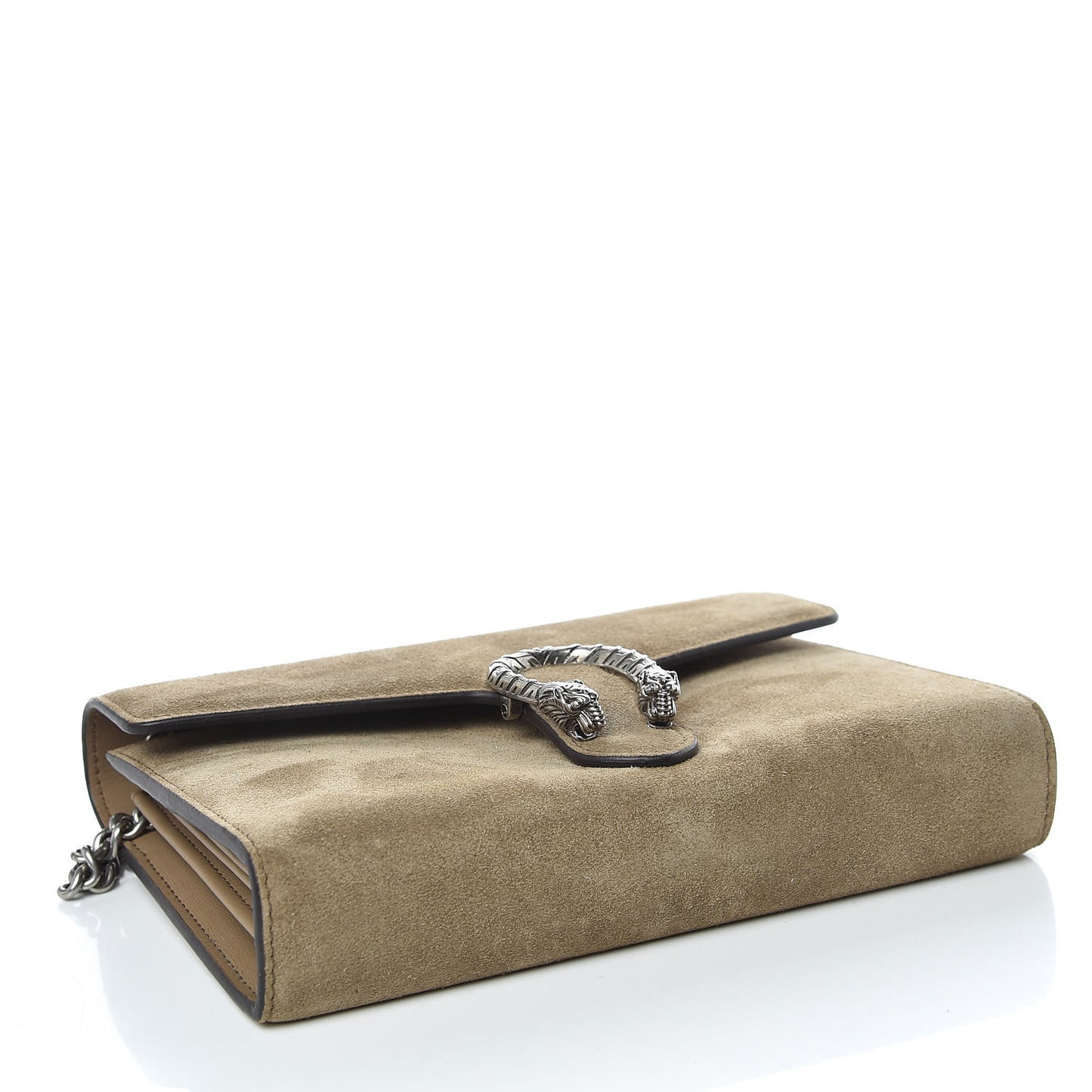 Suede Mini Dionysus Chain Wallet Beige
