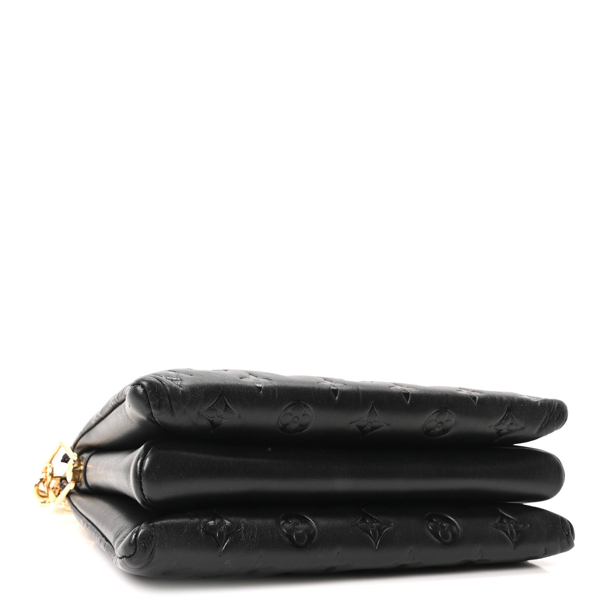 Lambskin Embossed Monogram Coussin PM Black