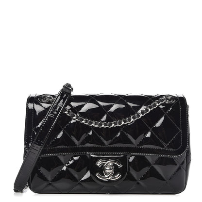 Chanel Patent Quilted Small Coco Shine Flap Black 1 of 9