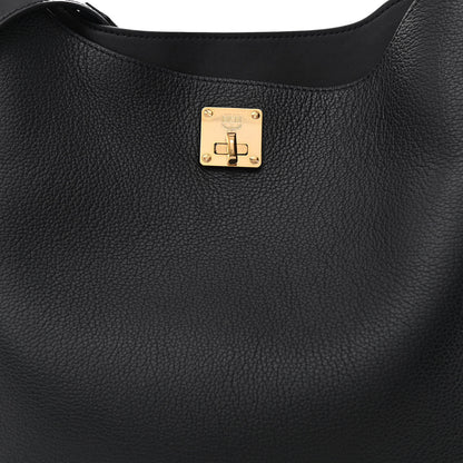 MCM Grained Calfskin Large Milla Hobo Black 7 of 9